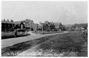 Castle Village Green c 1920, before it was consolidated from its original segments into the wide, uninterrupted expanse familiar today.